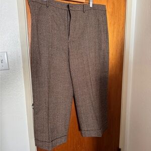 Lauren Ralph Lauren Plus Tweed Crop Pants sz 20W Black Label Wool/Cotton